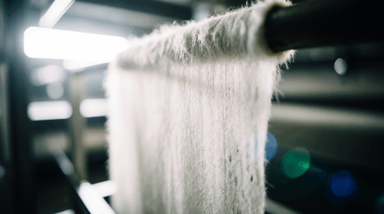 Rullalle kudottua kangasta