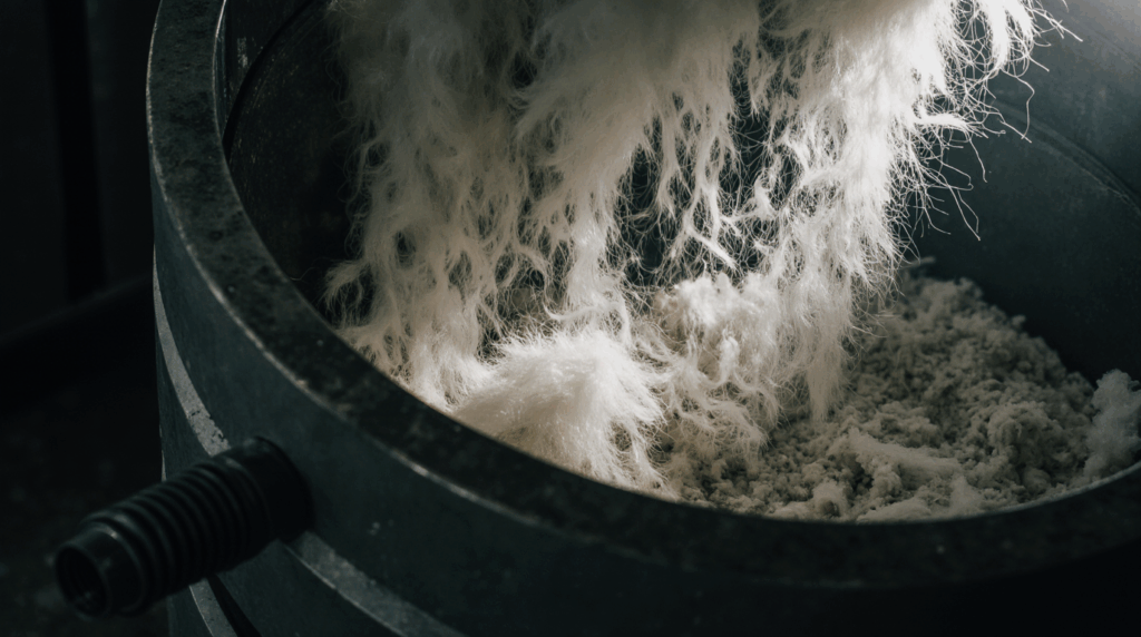 Tekstiilikuidun prosessointia