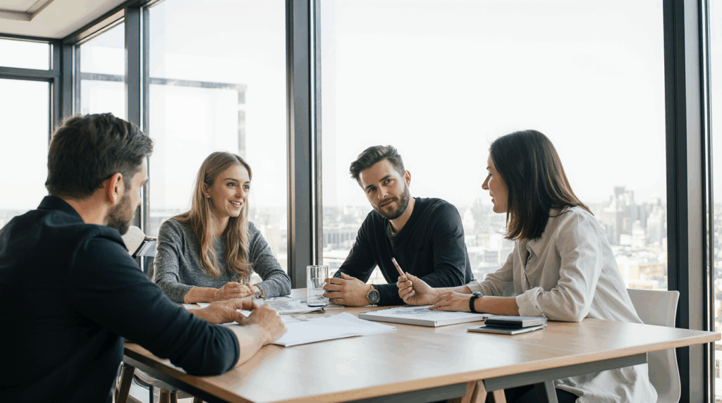 Kokous pöydän äärellä